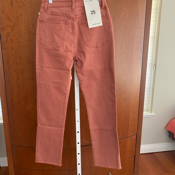 Women’s Warp + Weft Dusty Cedar CDG Paris High Rise Straight Jeans - Picture 9 of 9